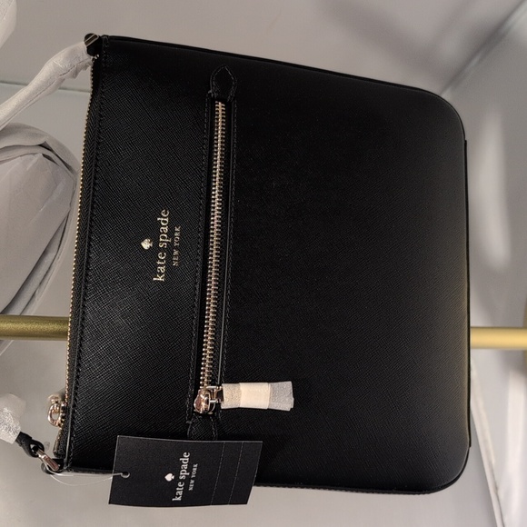 Kate Spade Large Sadie Crossbody Bag Black Saffiano Leather - Picture 4 of 12